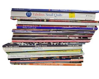 Quilt Pattern Books Stack Hard-Soft Covers No Magazines See Photos