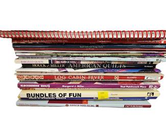 Quilt Pattern Books Stack Hard-Soft Covers No Magazines See Photos