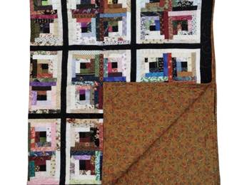 Quilt Machine Stitched Scraps Colorful
