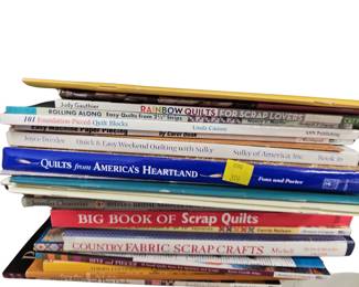 Quilt Pattern Books Stack Hard-Soft Covers No Magazines See Photos