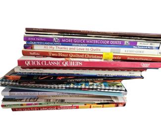 Quilt Pattern Books Stack Hard-Soft Covers No Magazines See Photos