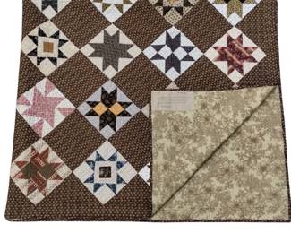 Queen Size Quilt Machine Stitched Stars