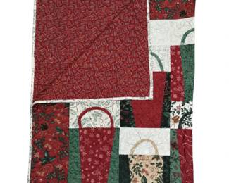 Quilt Machine Stitched Christmas Basket