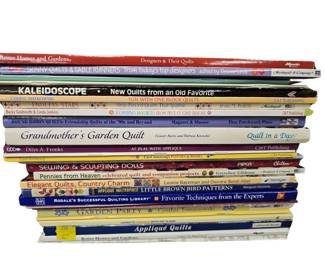 Quilt Pattern Books Stack Hard-Soft Covers No Magazines See Photos