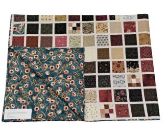 Queen Size Quilt Machine Stitched Squares