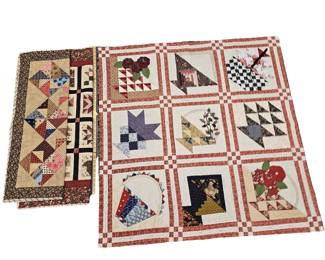 Quilts Machine Stitched Décor Wall Hangings Fall Colors 3 Pcs