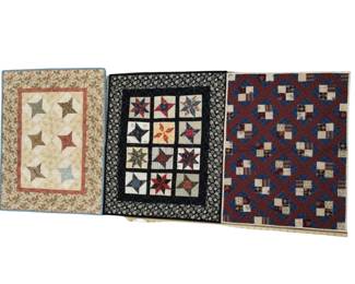 Quilts Machine Stitched Décor Placemats Wall Hangings Dark Colors