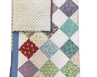 Throw Quilt Machine Stitched