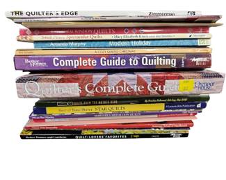 Quilt Pattern Books Stack Hard-Soft Covers No Magazines See Photos