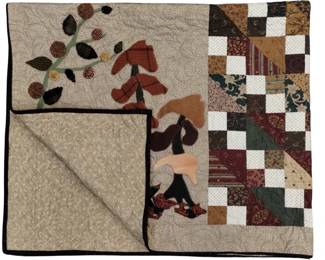 Throw Quilt Fall Hand Appliqued
