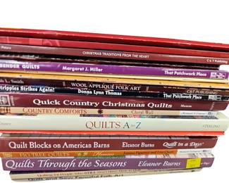 Quilt Pattern Books Stack Hard-Soft Covers No Magazines See Photos