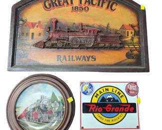 Wall Art Signs Great Pacific Railways 1850 Plate Tin Rio Grande
