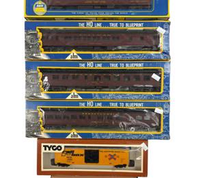 HO LOT 6 Train Cars Passenger Freight AHM Pullmans TYCO IHC