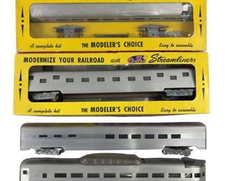 HO LOT 4 Stremliners Passenger Cars Silver OK Sleep Observation