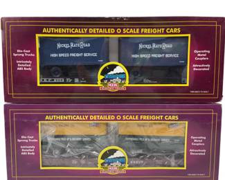 O27 MTH Flat Cars Trailers 90002d Chicago Northwestern 90016C