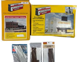 Model Buildings Walthers Cornerstone Series Freight Terminal Ice Cattle Ramps