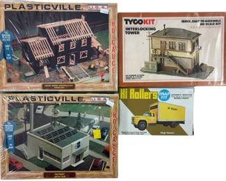 HO LOT Scenery Buildings Plasticville Sealed TYCO Hi Rollers Models