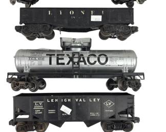 O27 5 Train Cars Box Tanker Hopper Flat