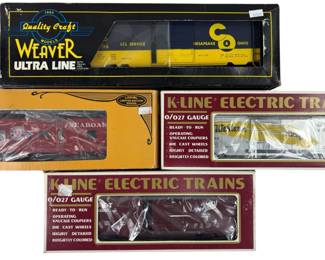 O27 LOT Train Cars K-Line Lionel Weaver Seaboard C&O WP MKT