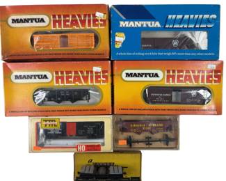 HO LOT 7 Train Cars MANTUA Heavies Freight Reefer