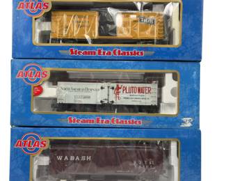 O27 LOT 3 Train Cars Atlas Wabash 78077 Pluto Water 2689 TH&B 4795