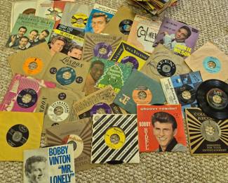 100's of vintage records in pristine condition as shown.