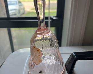 Pink glass bell 