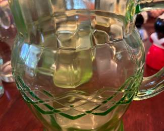 Uranium glass pitcher 