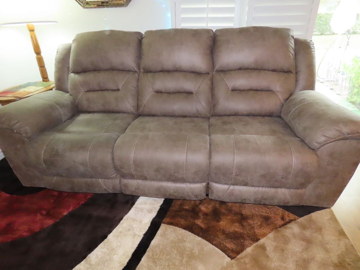 Dual power recling sofa.