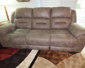 Dual power recling sofa.