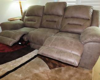 Dual power recling sofa.
