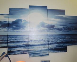 Stormy skies, 5 piece wall art.