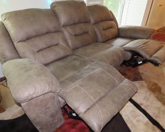 Dual power recling sofa.