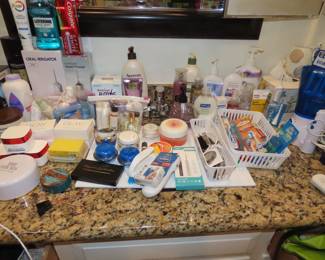 Personal hygiene and health items.