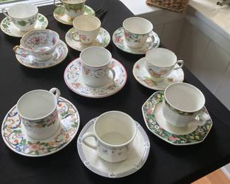 Assorted tea cups fine bone china