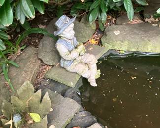 Cement, fishing boy