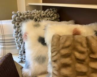 Assorted decorative pillows