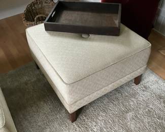 Ottoman with serving tray