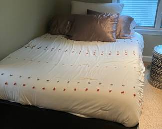 Queen platform bed with mattress