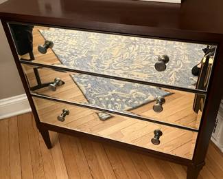 Ethan Allen Mirrored three draw dresser