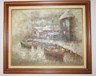 Signed Oil on Canvas painting by artist Donald Barton