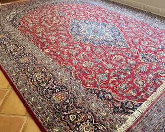 #49 - $2,200 - Large Royal Kersham rug blue/reds 16'3"x10'9" purchased in Washington DC at Mark Keshishian Oriental rugs