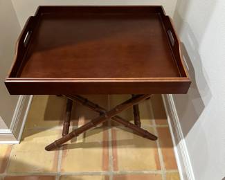 #12 - $180 - Butler's tray wood 27Wx24Dx27T