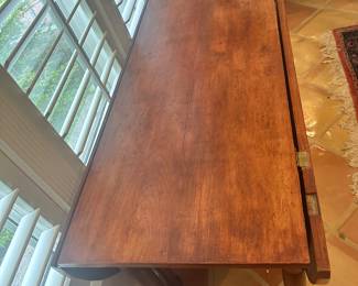 #33A - $450 - Drop leave cherry table 46x18 (+leaves 32") x28