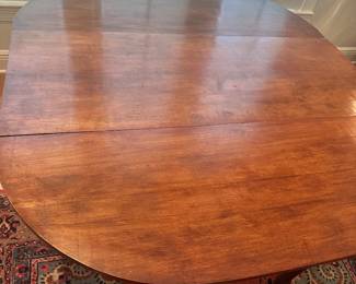 #33A - $450 - Drop leave cherry table 46x18 (+leaves 32") x28