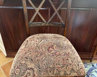#51 - $180 - Set of 3 barstools with paisley velveteen 16x18x45