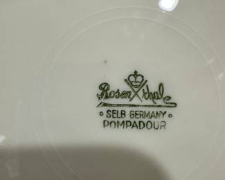 #77 - $540 - Antique Rosenthal Pompadour set of China