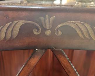 #51 - $180 - Set of 3 barstools with paisley velveteen 16x18x45