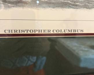 #63 - $78 - Christopher Columbus print 29x24