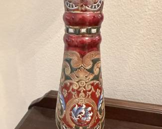 #26 - $110 - Pair of lamps pottery base polychrome 29 1/2T
